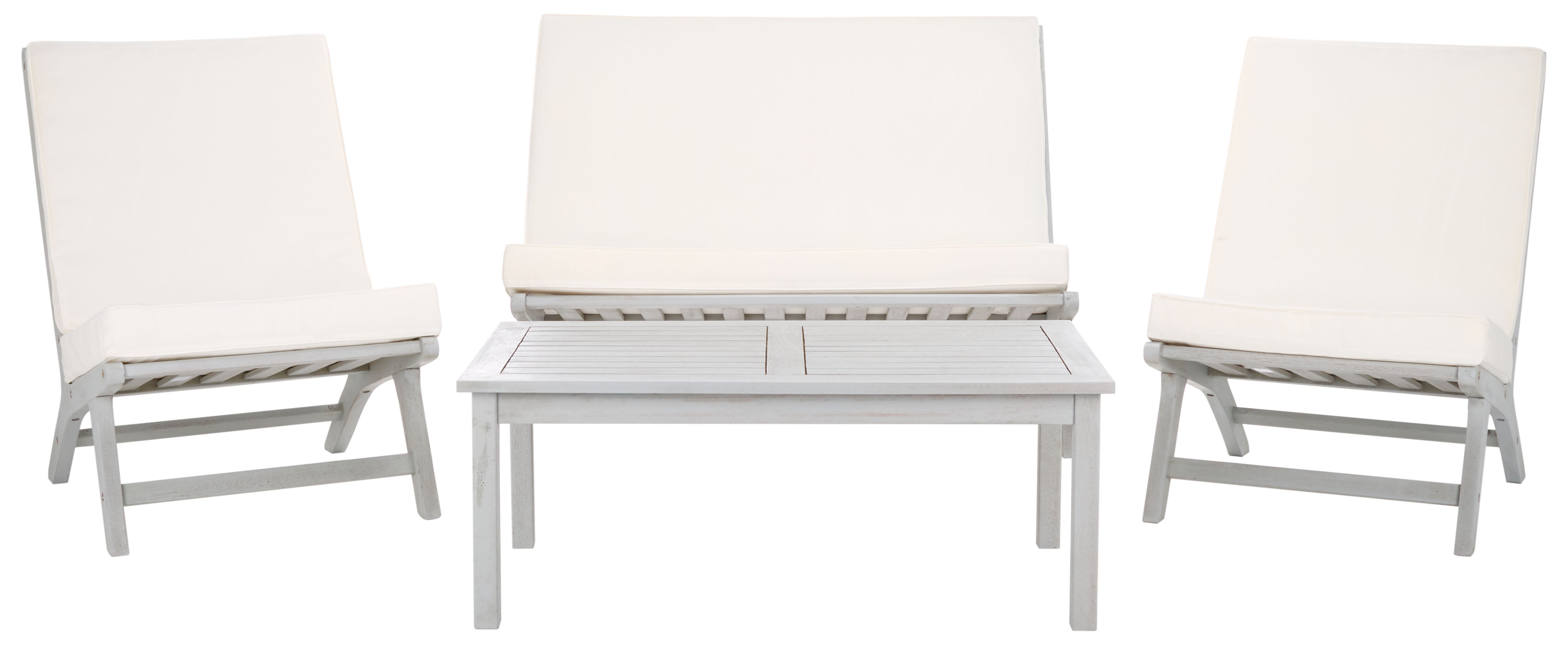 Safavieh Chaston 4 Piece Living Set, PAT7044 - Grey / Beige