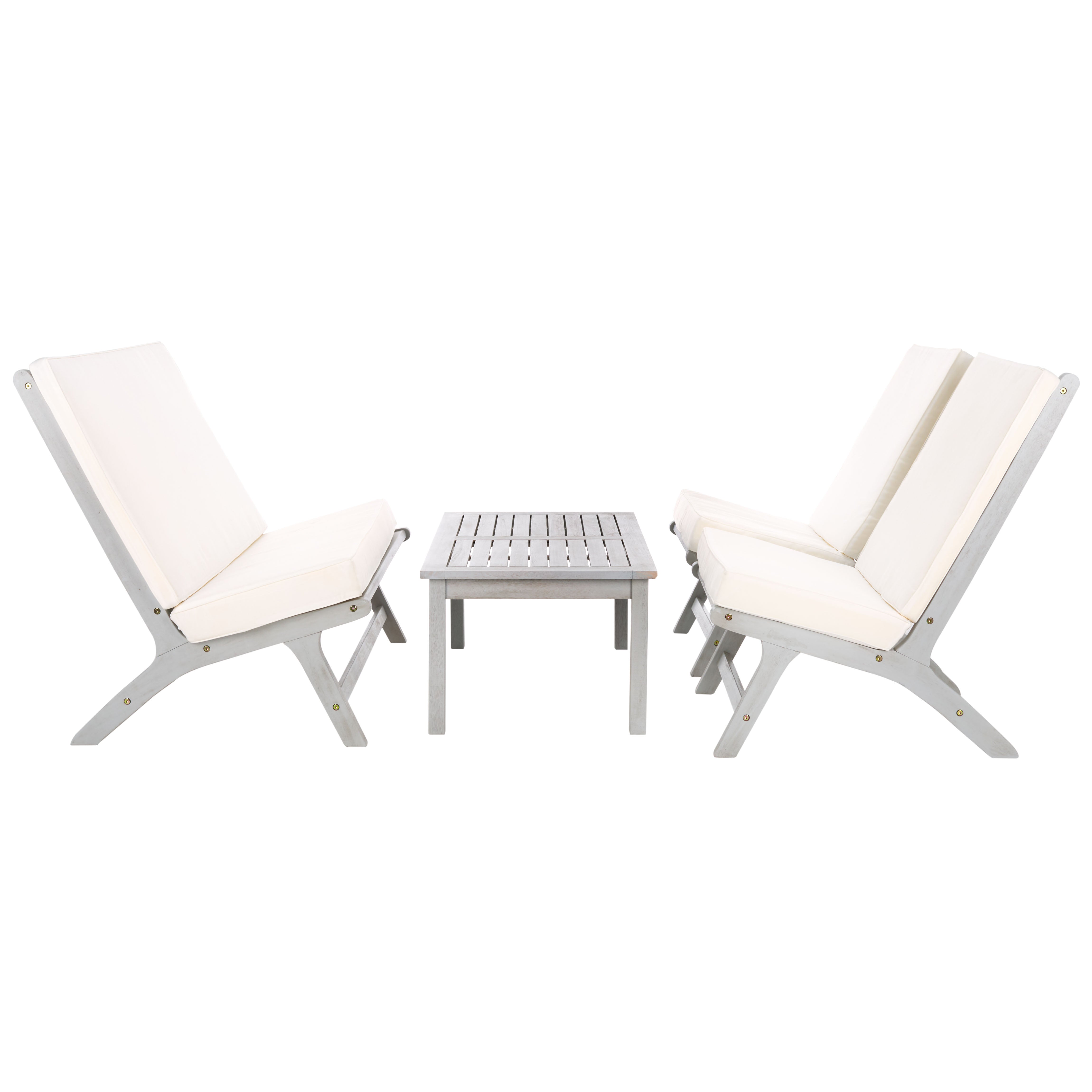 Safavieh Chaston 4 Piece Living Set, PAT7044 - Grey / Beige