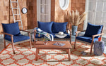 Safavieh Reid 4 Pc Living Set, PAT7051 - Natural / Navy