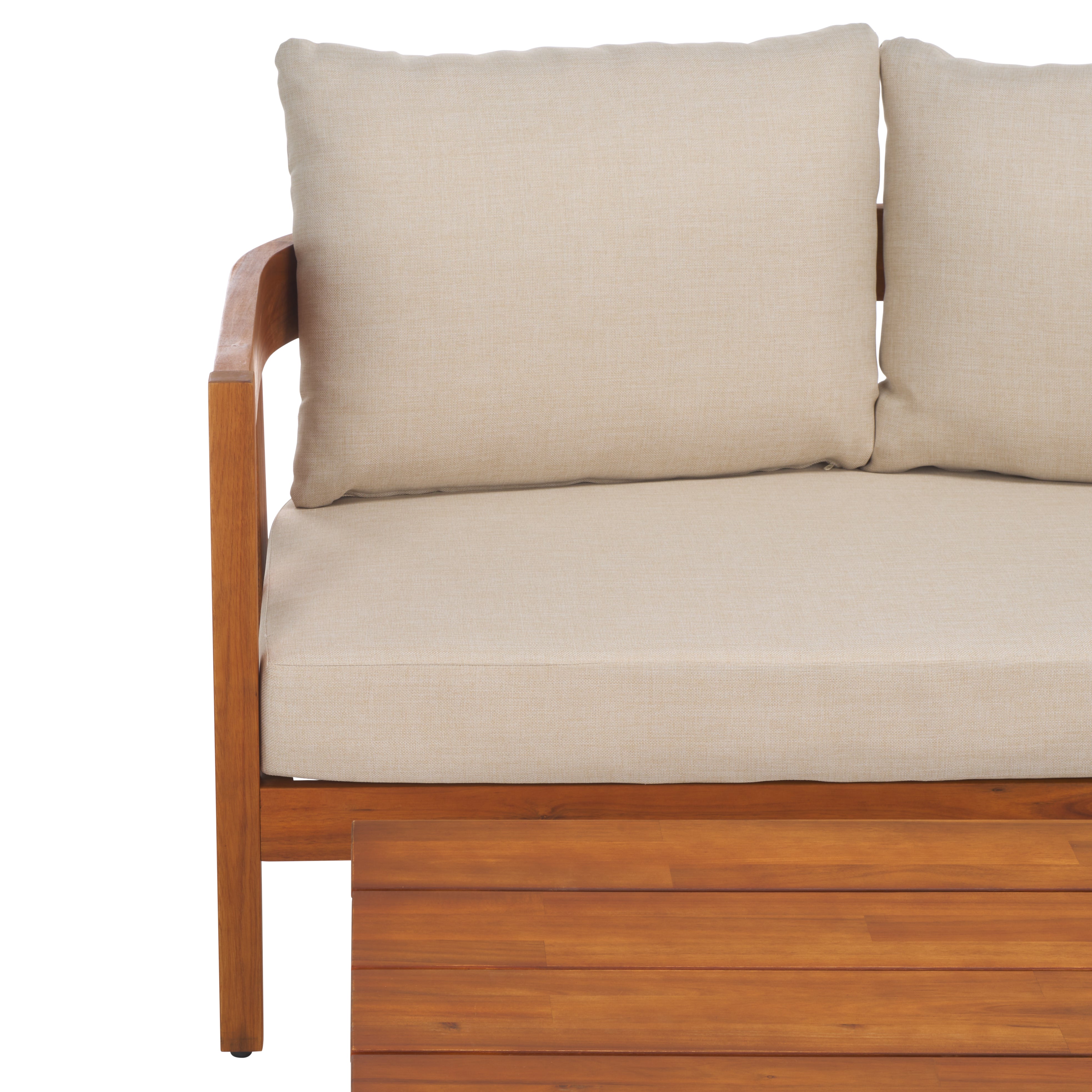 Safavieh Owen Bench + Table, PAT7086 - Natural / Taupe
