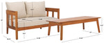 Safavieh Owen Bench + Table, PAT7086 - Natural / Taupe