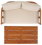 Safavieh Owen Bench + Table, PAT7086 - Natural / Taupe
