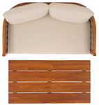 Safavieh Amanda Bench + Table, PAT7090 - Natural / Taupe