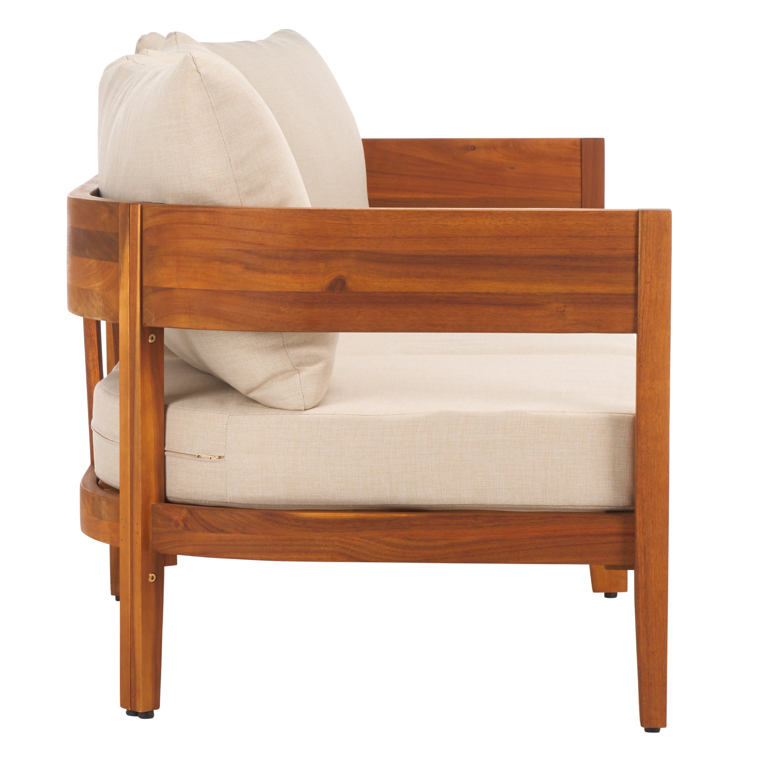 Safavieh Theo 3 Seater Sofa, PAT7092 - Natural / Taupe