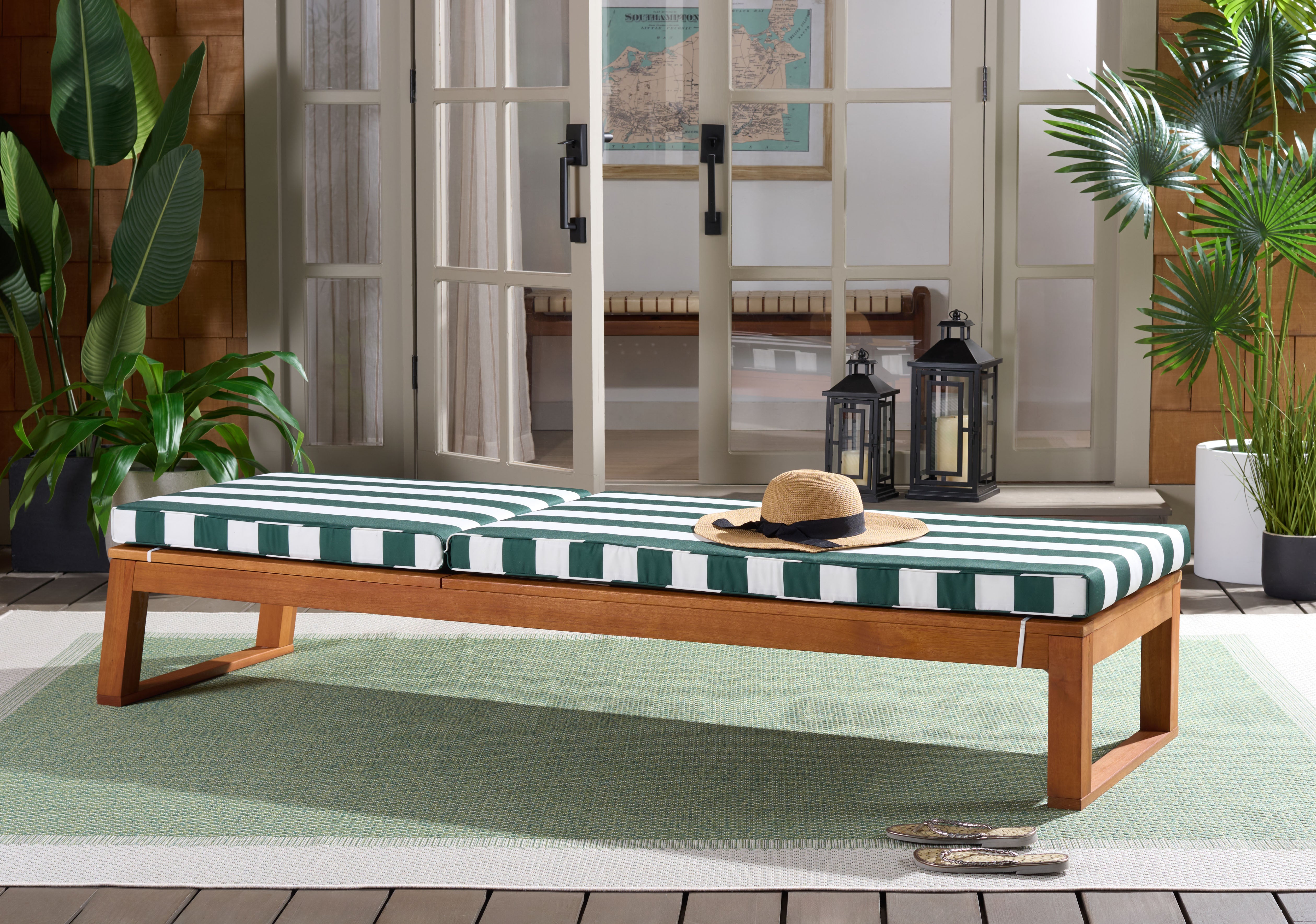 NATURAL / HUNTER GREEN STRIPE