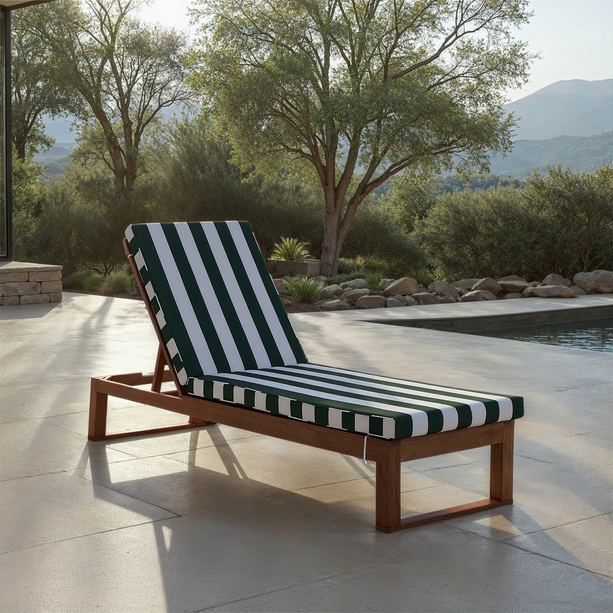 NATURAL / HUNTER GREEN STRIPE