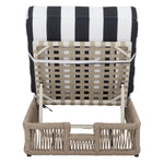 HEATHER TAN / NAVY STRIPED