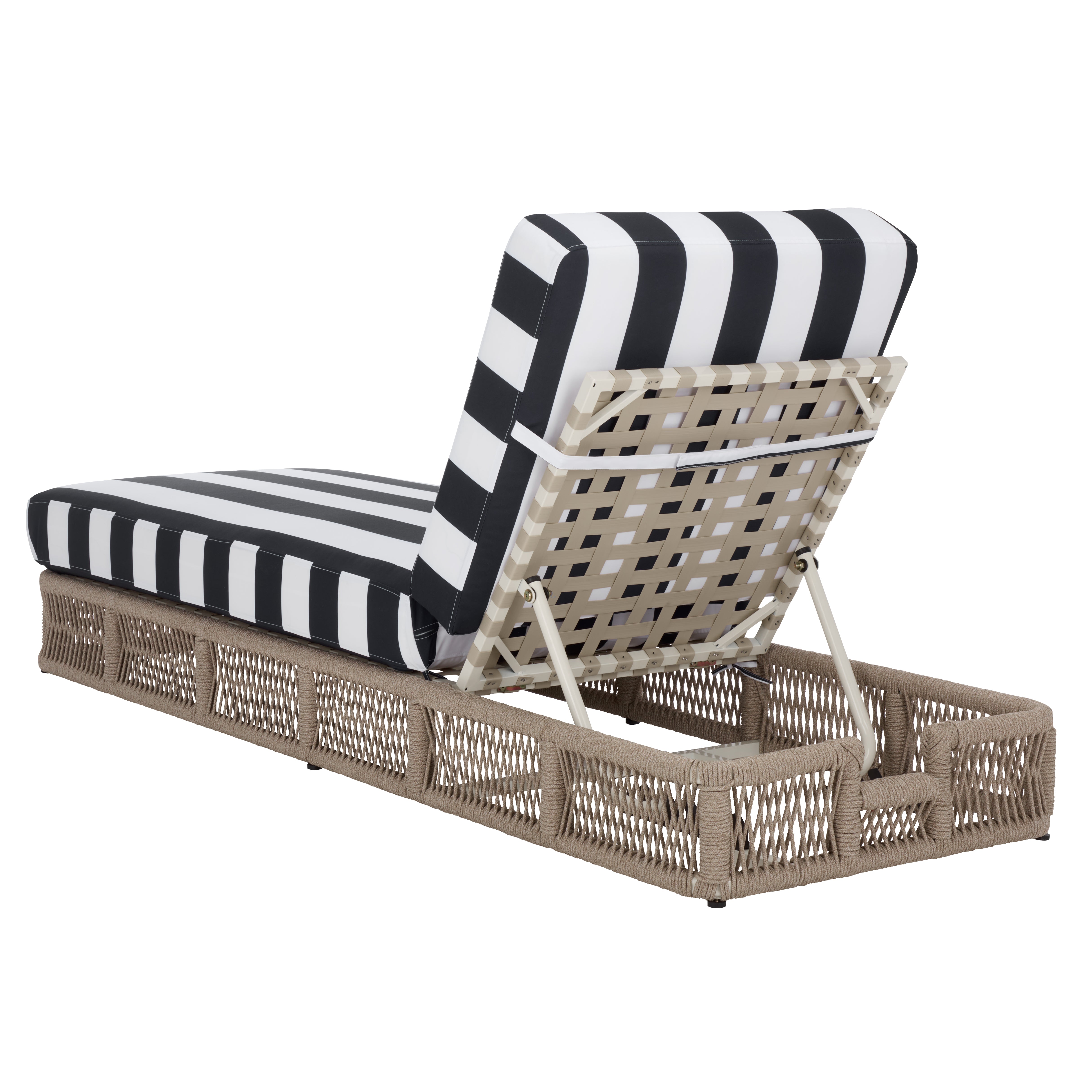 HEATHER TAN / NAVY STRIPED