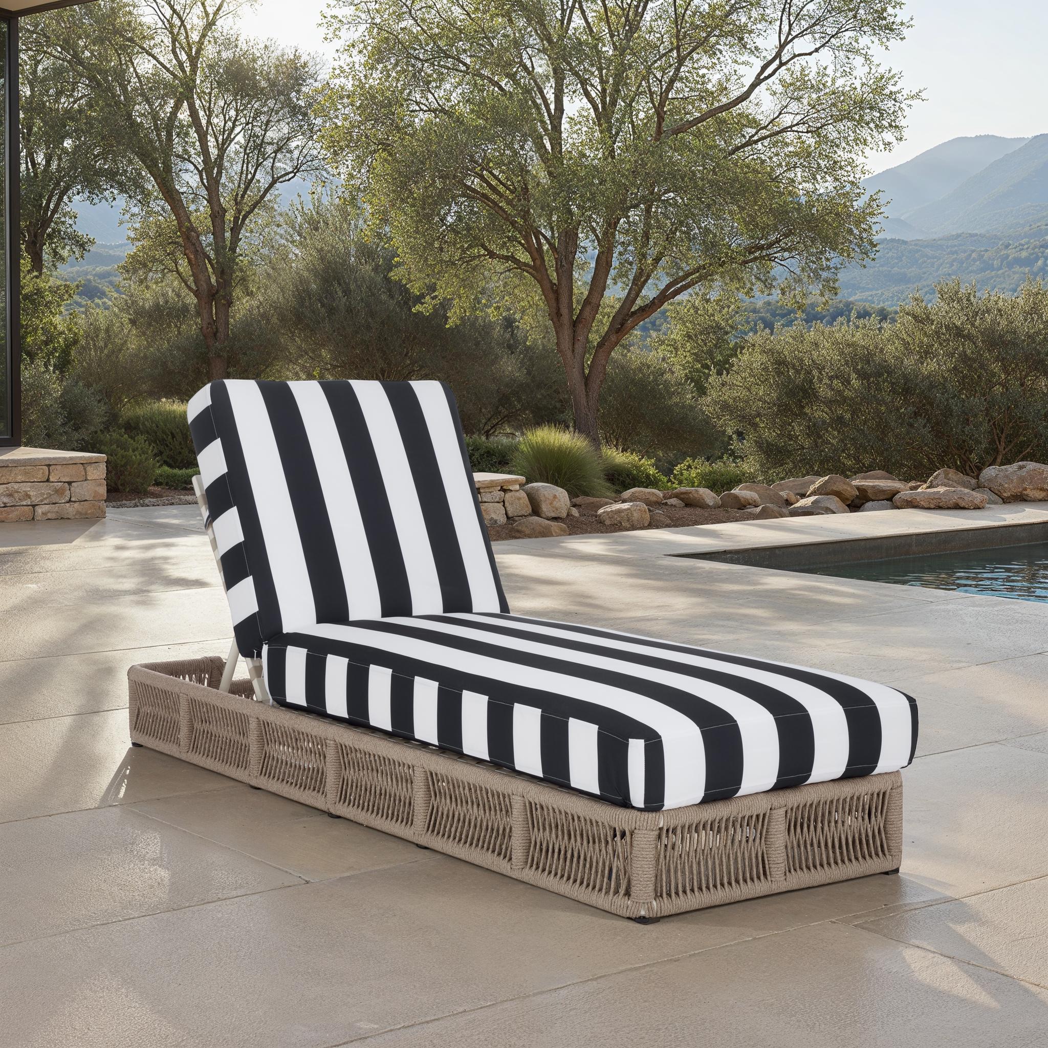 HEATHER TAN / NAVY STRIPED