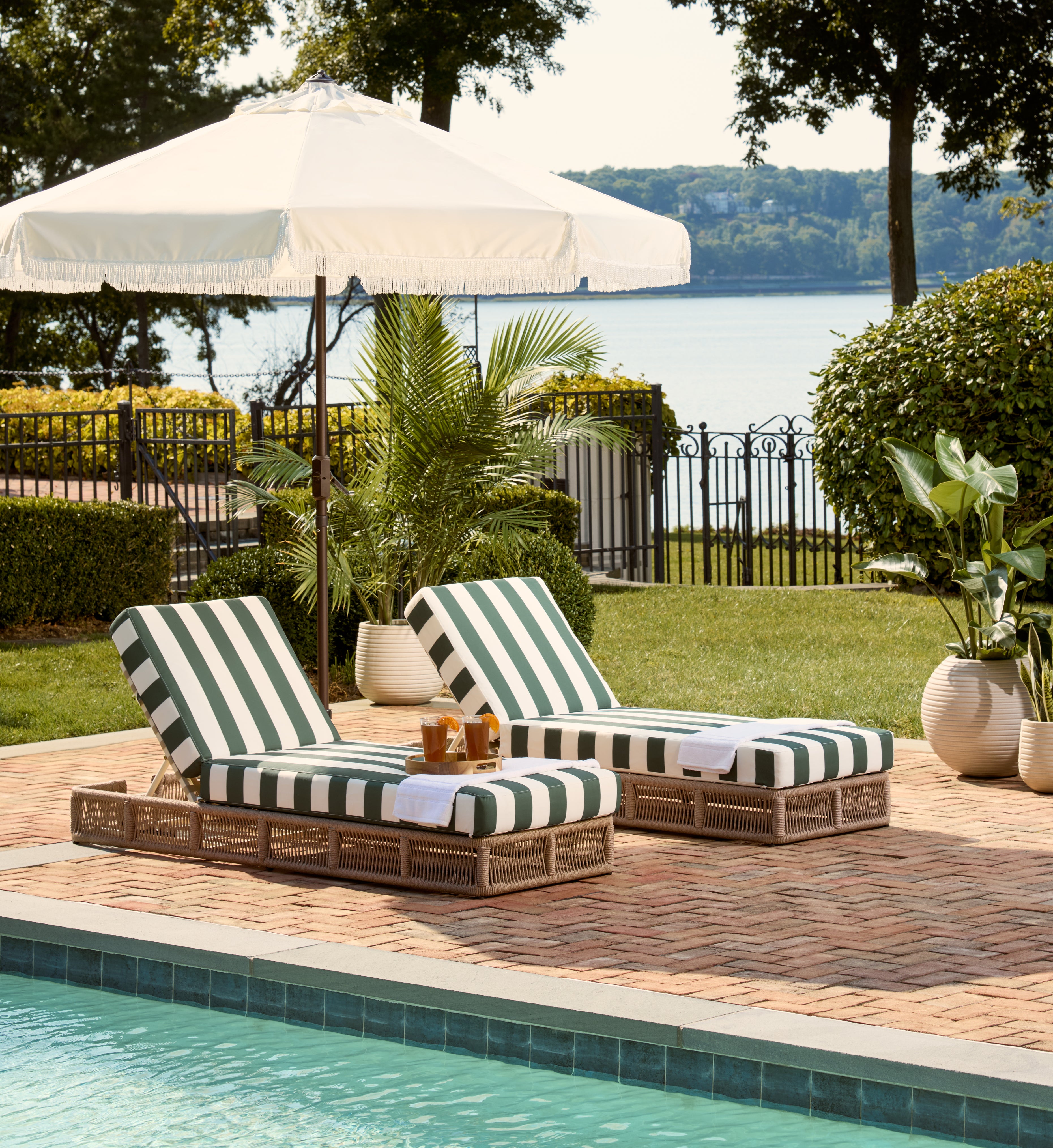 HEATHER TAN / HUNTER GREEN STR