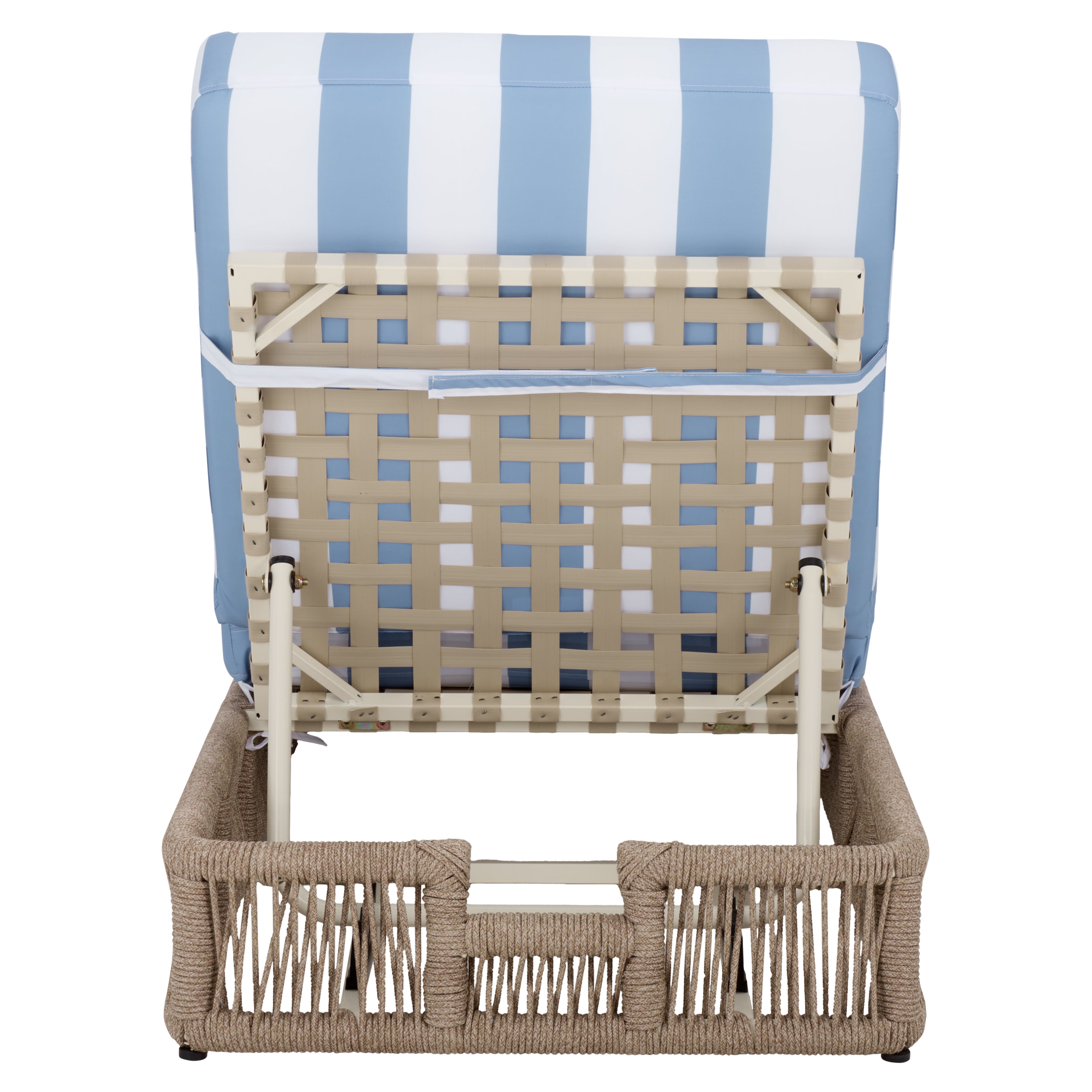 HEATHER TAN / BABY BLUE STRIPE