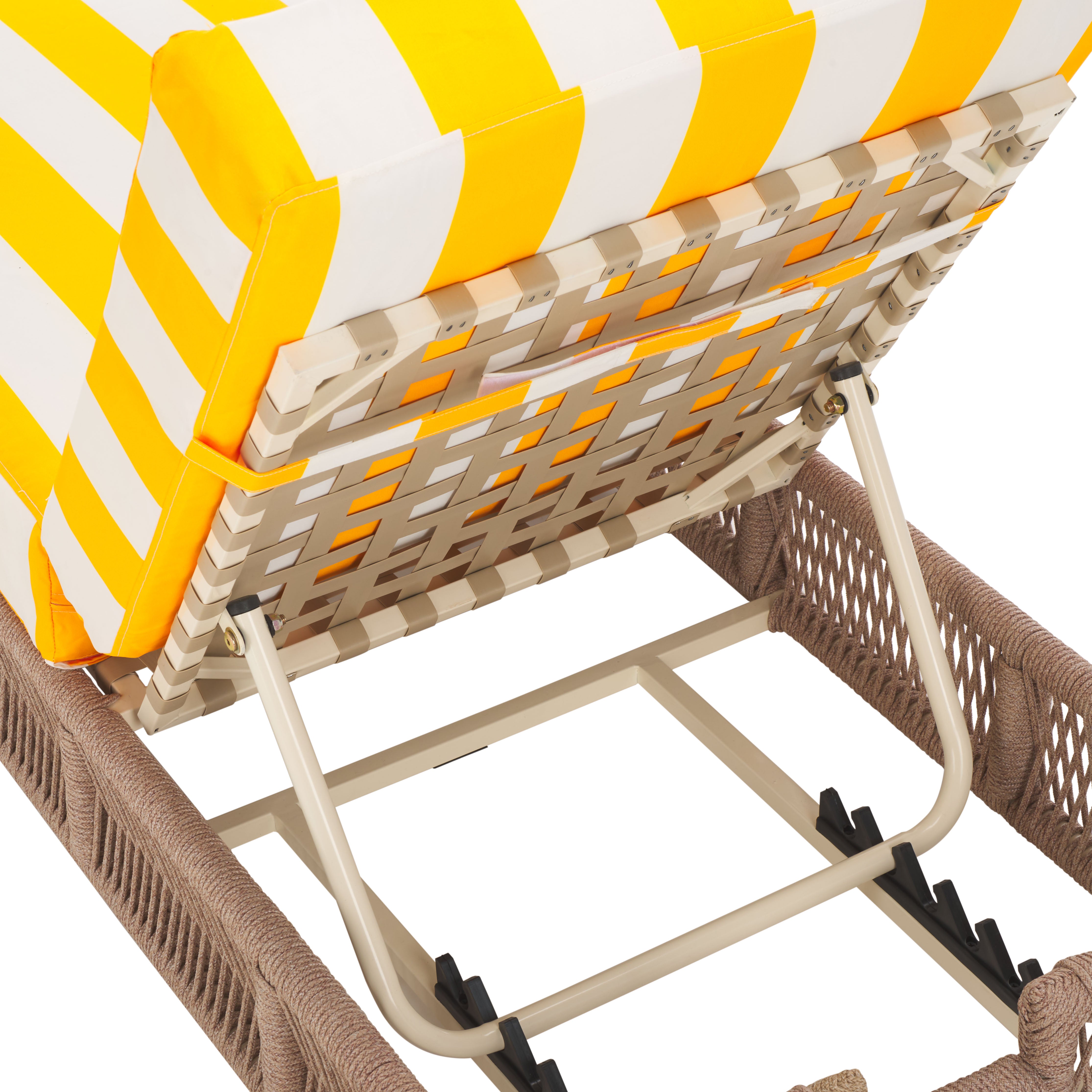 HEATHER TAN / YELLOW STRIPE