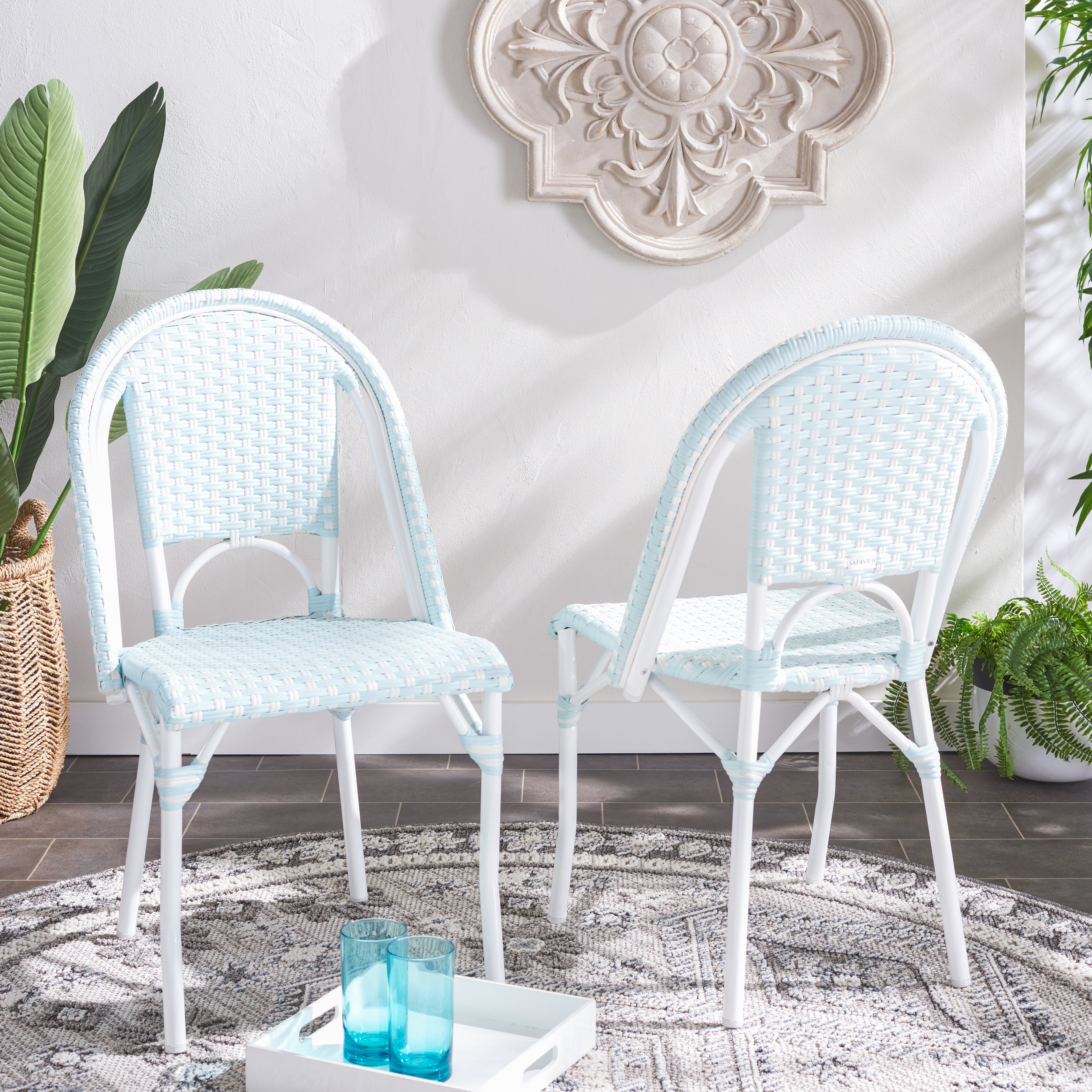 Baby Blue / White