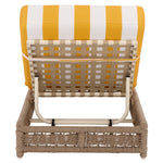 HEATHER TAN / YELLOW STRIPE