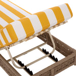 HEATHER TAN / YELLOW STRIPE