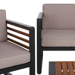 Safavieh Vesta 4 Pc Living Set, PAT7737 - Black / Light Grey