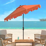 Safavieh Zimmerman 9 Ft Market Umbrella , PAT8000 - Orange / White