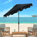 Safavieh Zimmerman 9 Ft Market Umbrella , PAT8000 - Black / White