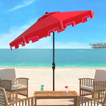 Safavieh Zimmerman 9 Ft Market Umbrella , PAT8000 - Red / White