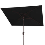 Safavieh Kamen 6.5 X 10 Ft Rect Market Umbrella, PAT8301 - Black