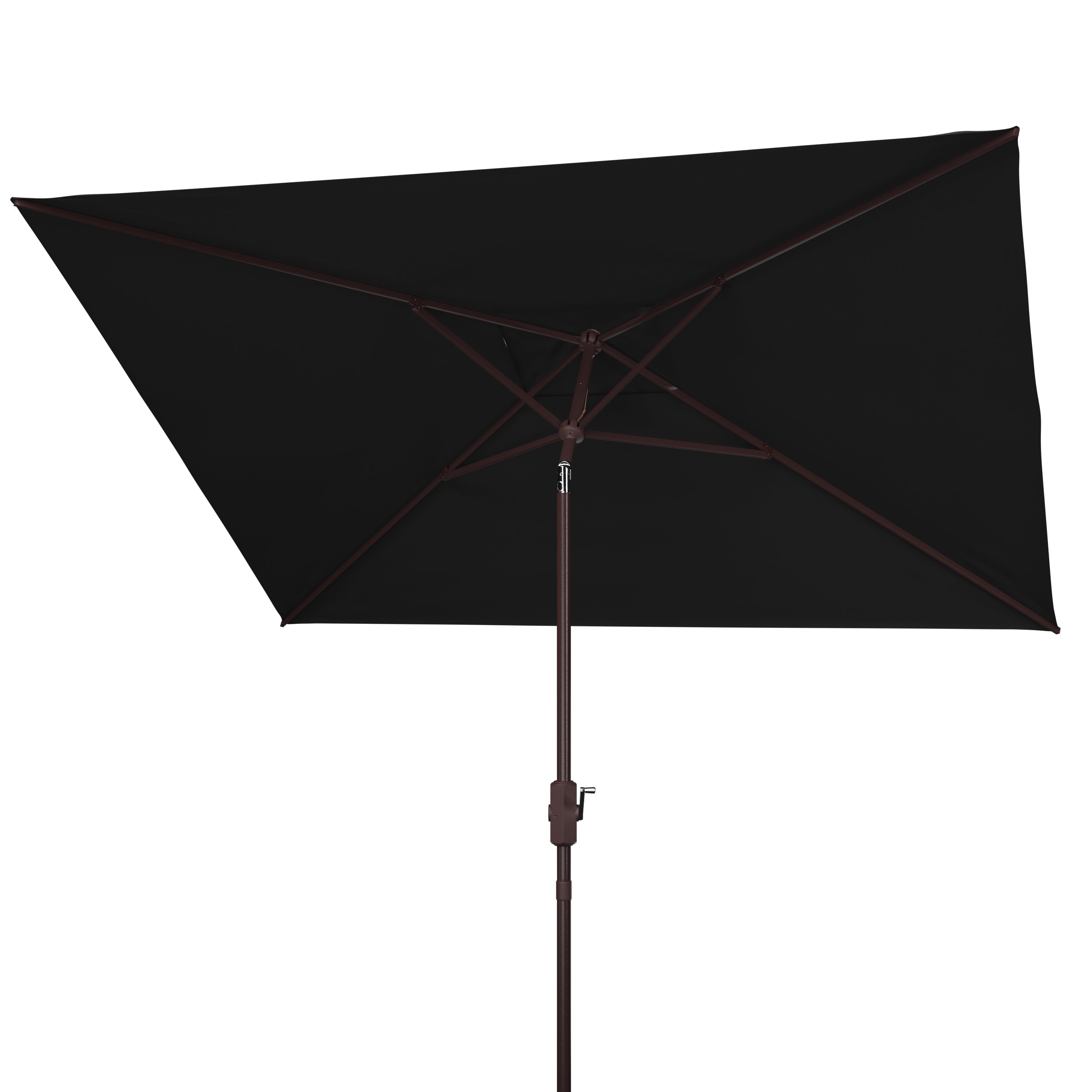 Safavieh Kamen 6.5 X 10 Ft Rect Market Umbrella, PAT8301 - Black