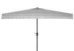 Safavieh Milan Fringe 6.5 X 10 Ft Rect Crank Umbrella , PAT8308 - White
