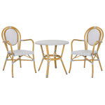 Safavieh Rosen 3 Piece Bistro Set, PAT9502 - Grey / White