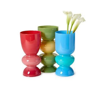 Tozai Home Set of 3 Mixed Colored Glass Vases - PEH027-S3