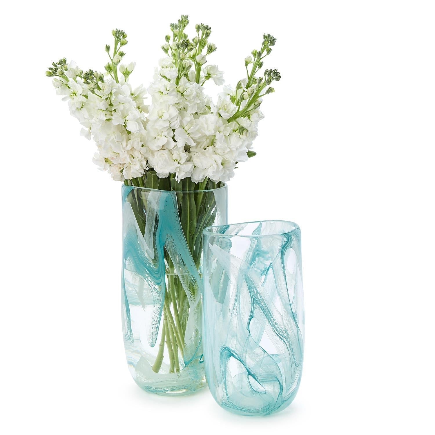 Two's Company Swirl Set of 2 Vases
