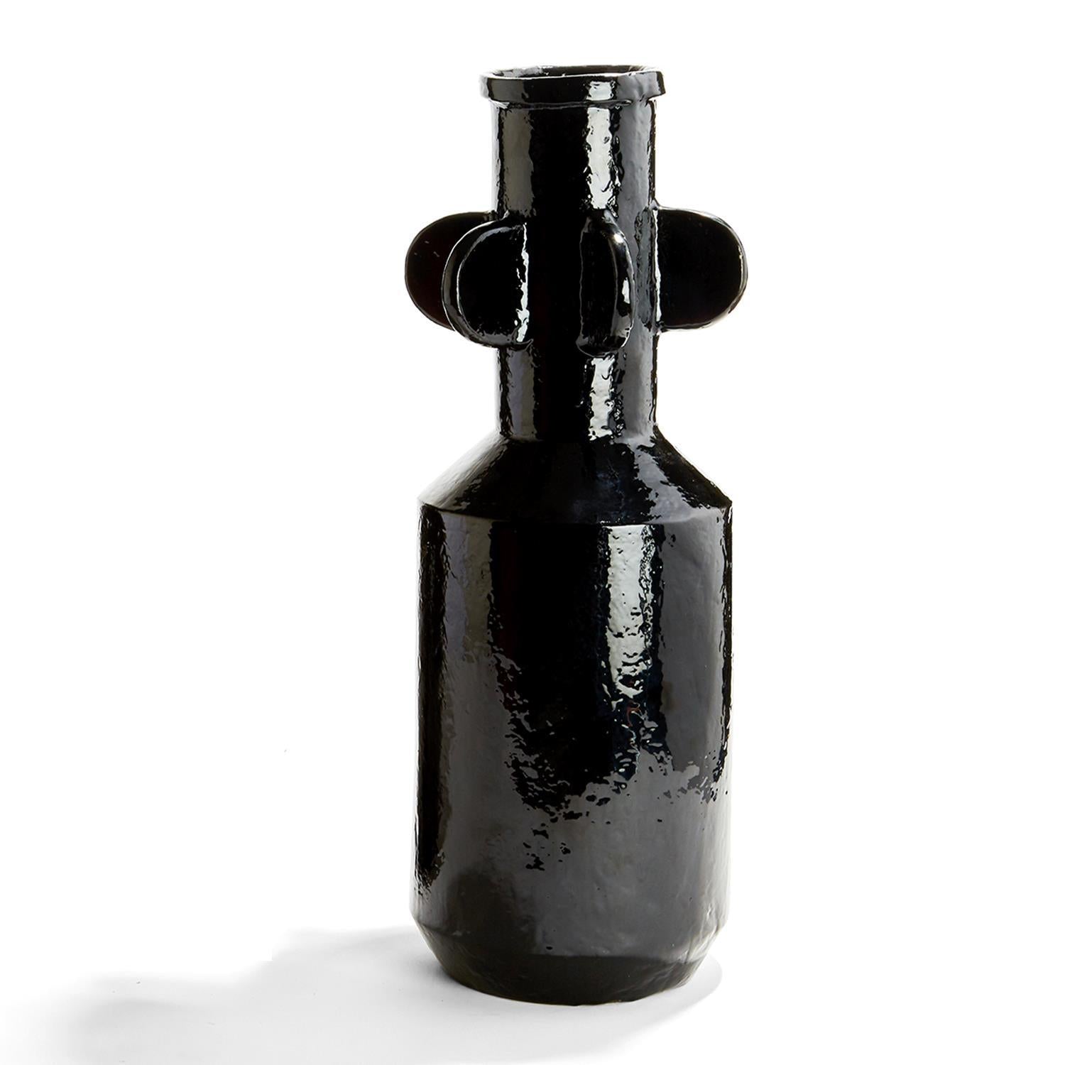 Two's Company Narrow Spindale Black Vase - Ecomix 
