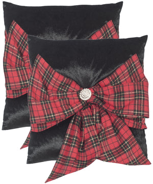 Safavieh Tartan Bow 16" Pillow, PIL951