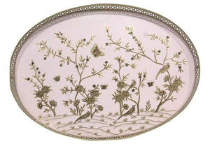 The Enchanted Home Pink Round Pierced Tray