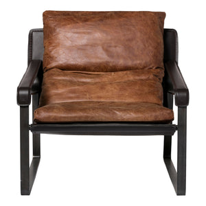 Moe's Home Collection - Connor Club Chair Open Road Brown Leather - PK-1044-14