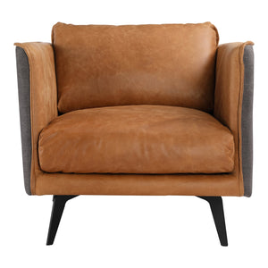Moe's Home Collection - Messina Leather Arm Chair Cigare Tan Leather - PK-1096-23