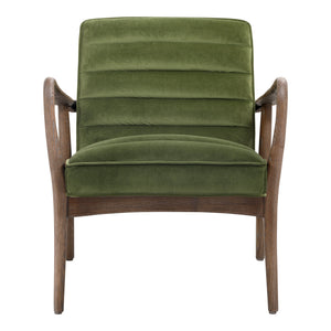 Moe's Home Collection - Anderson Arm Chair Dark Ivy Velvet - PK-1098-27