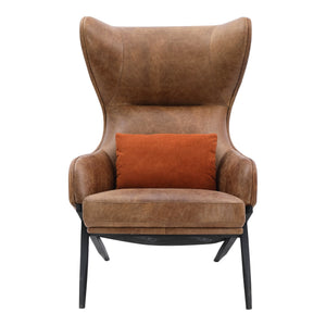 Moe's Home Collection - Amos Leather Accent Chair Open Road Brown Leather - PK-1103-14