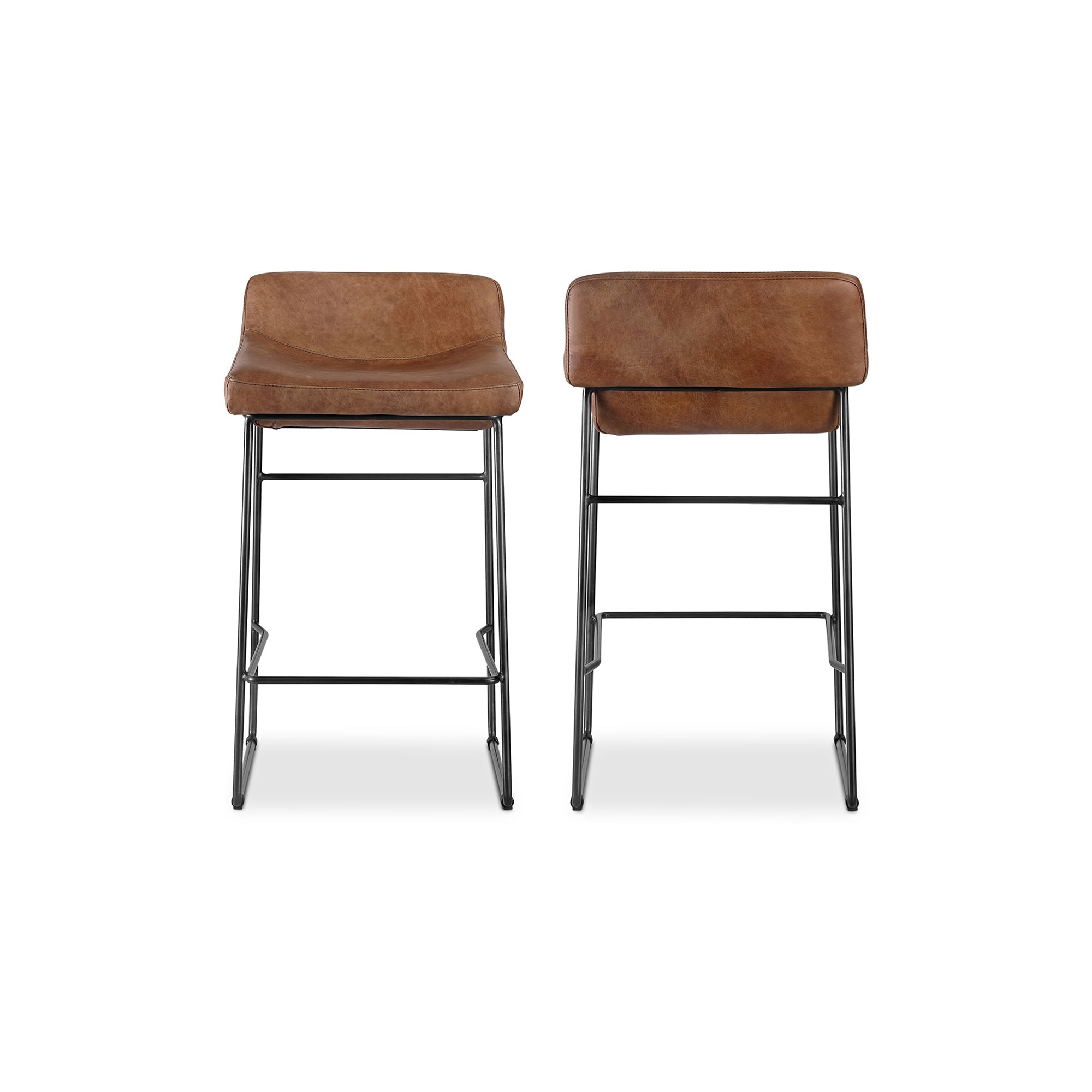 Starlet Leather Open Road Counter Stool (Set of 2) - Thumbnail 5