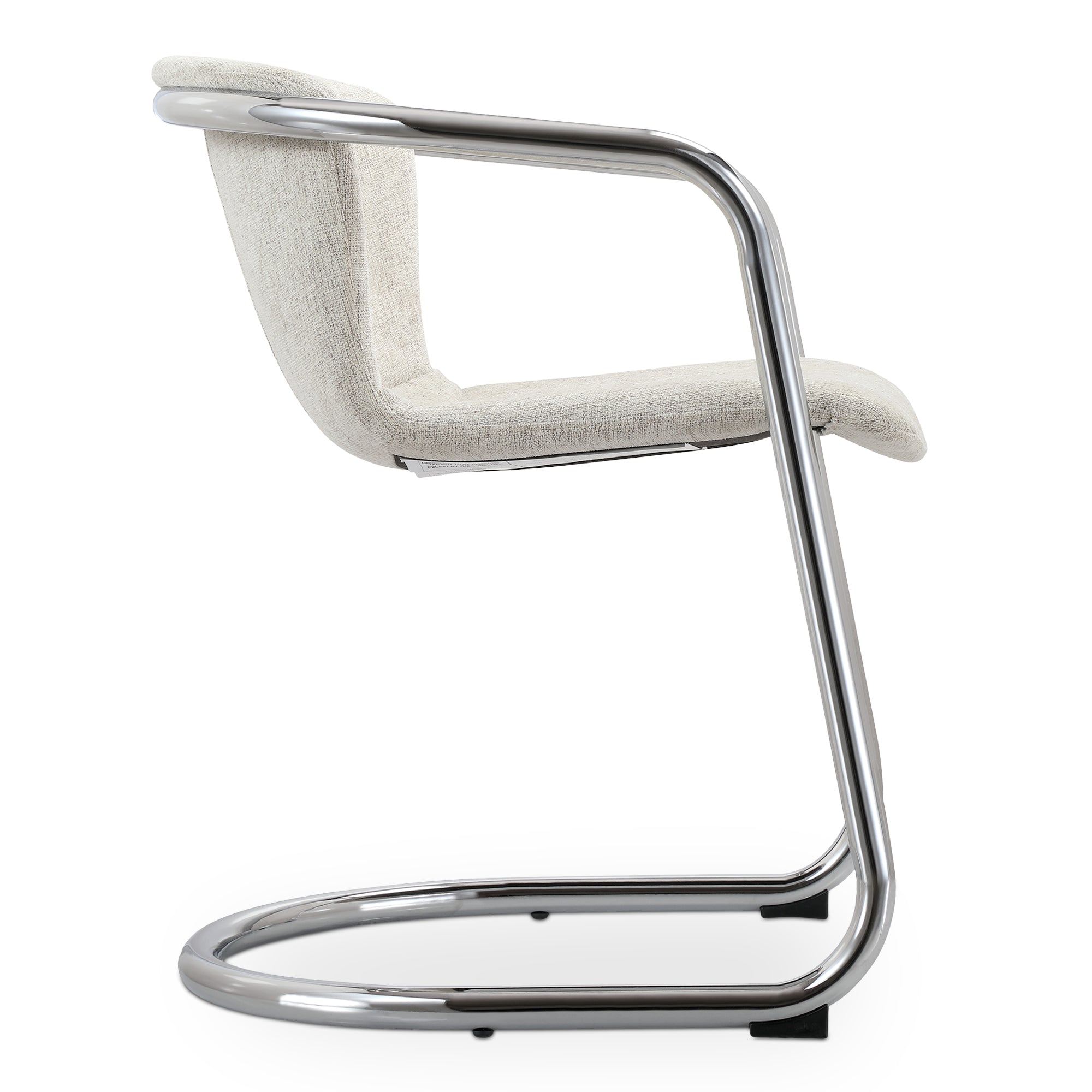 Freeman Chrome Frame Dining Chair Blended Cream - Thumbnail 3