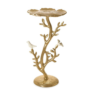 Tozai Home Poppy Flower Side Table with Ceramic Birds - PNE106