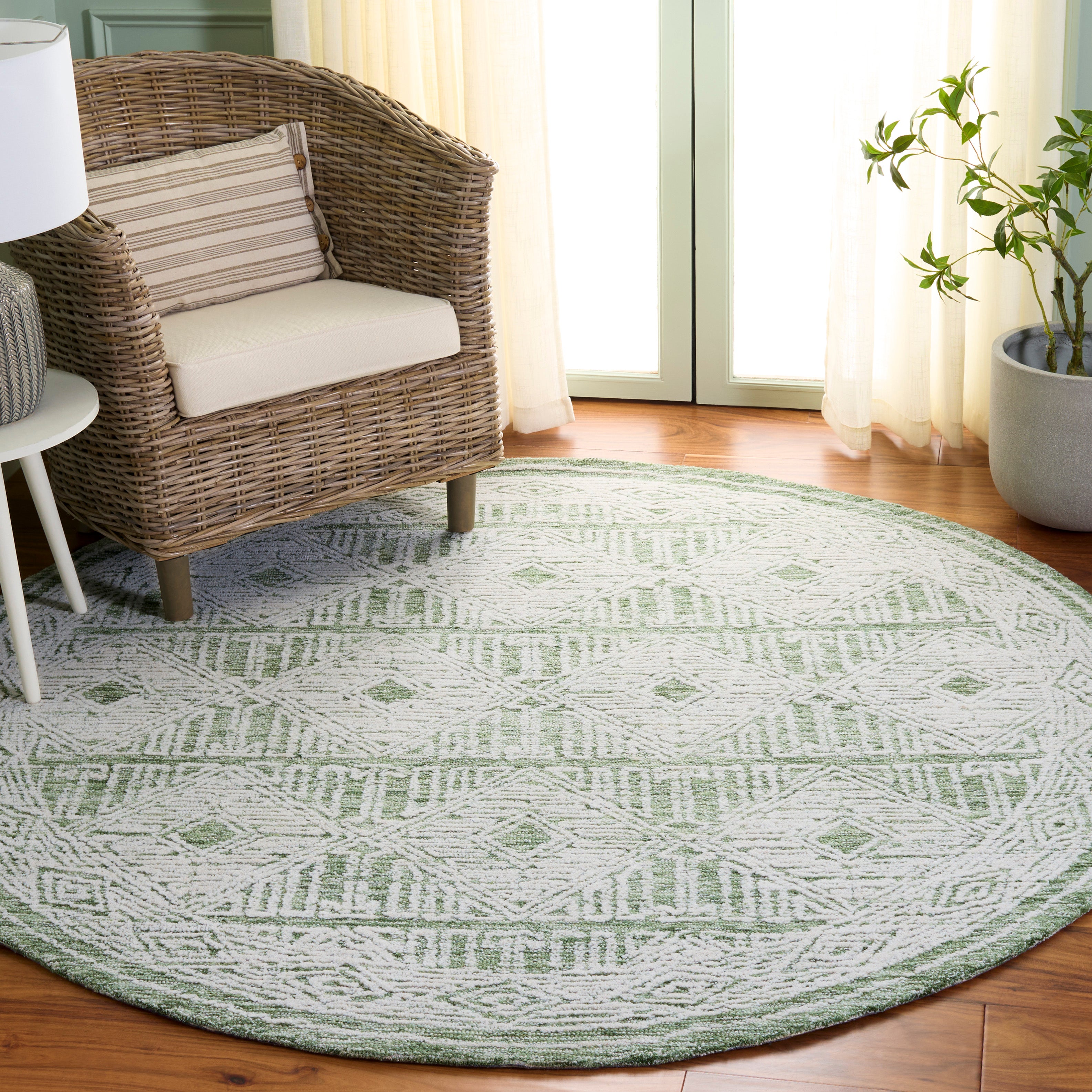 GREEN / IVORY