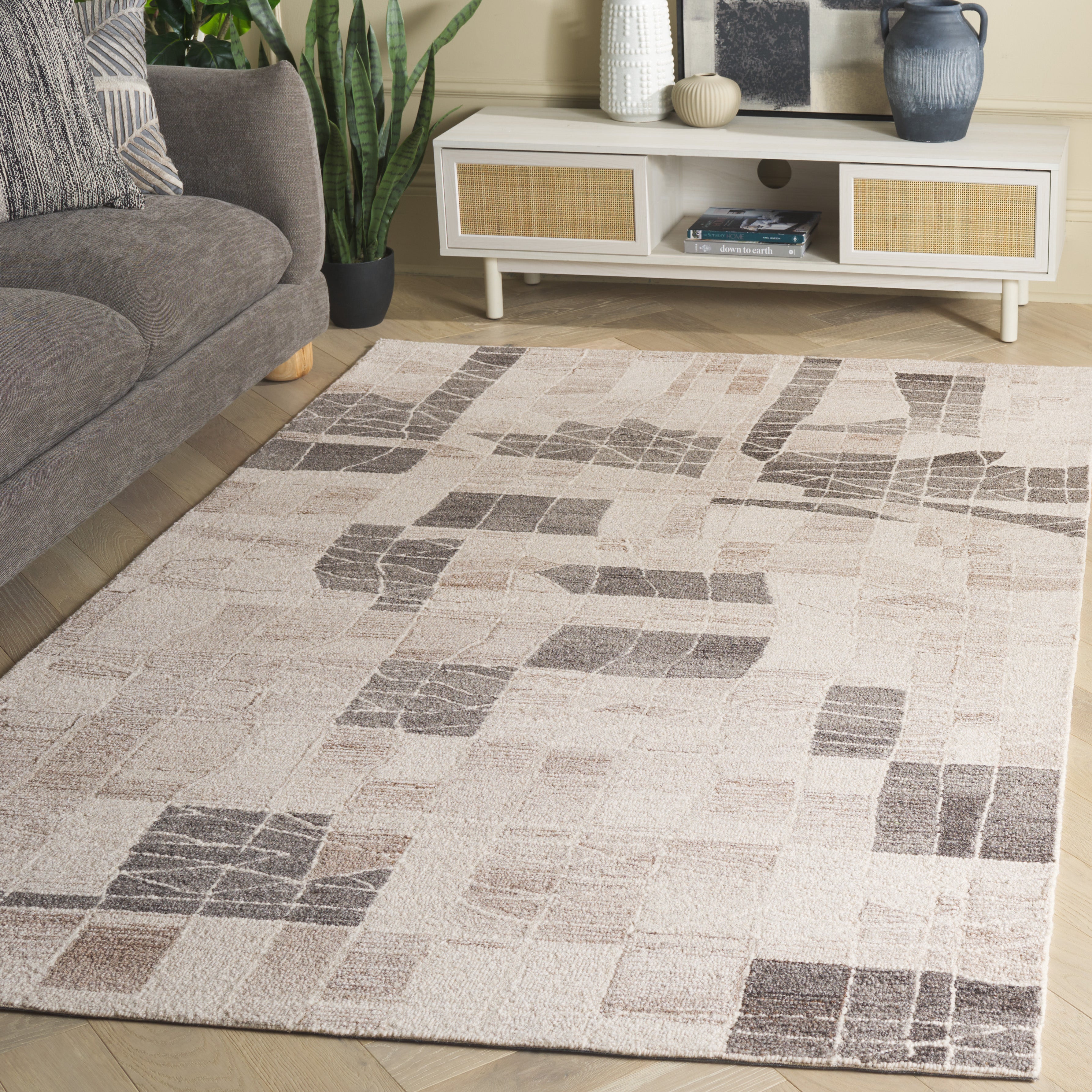 IVORY / LIGHT BROWN