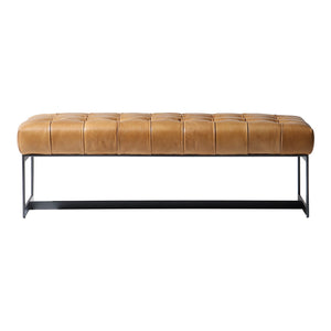Moe's Home Collection - Wyatt Leather Bench Tan - QN-1002-40