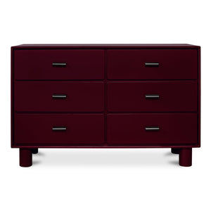 Moe's Home Collection - Jolene 6 Drawer Dresser Deep Red - QO-1014-06