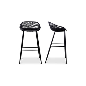 Moe's Home Collection - Piazza Outdoor Barstool Black-Set Of Two - QX-1004-02