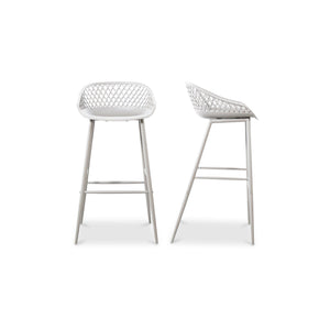 Moe's Home Collection - Piazza Outdoor Barstool White-Set Of Two - QX-1004-18
