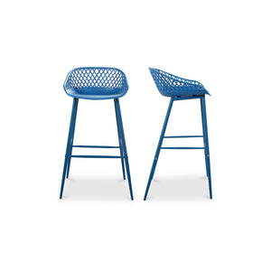Moe's Home Collection - Piazza Outdoor Barstool Blue-Set Of Two - QX-1004-26