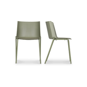 Moe's Home Collection - Silla Outdoor Dining Chair Sage Green-Set Of Two - QX-1010-16