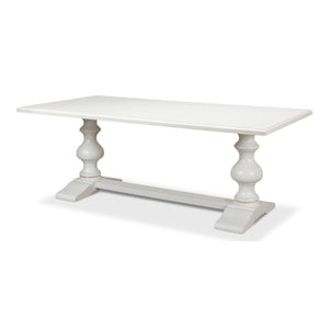 Sarreid Ltd Lionisio Trestle Table Cortina White - R085-79