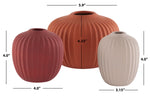 Safavieh Jacie Ceramic Vase (Set of 3), RDC4000 - Orange / Grey / Dark Orange