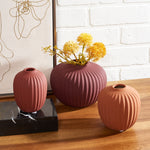 Safavieh Jacie Ceramic Vase (Set of 3), RDC4000 - Amaranth / Dark Orange / Orange